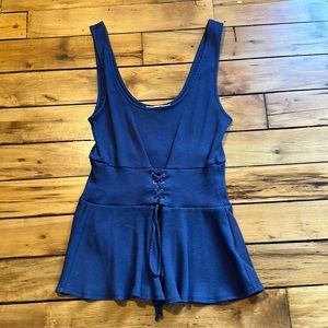 Blue express peplum tank